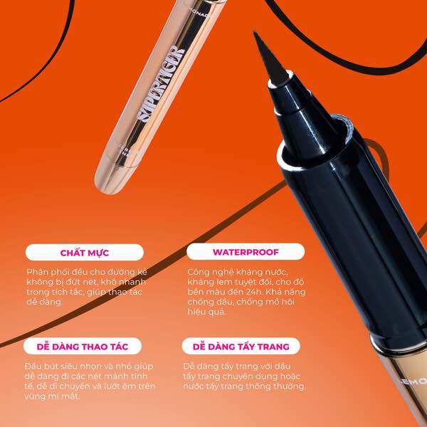Bút kẻ mắt siêu mảnh Lemonade SuperTiger Micro Eyeliner 1g