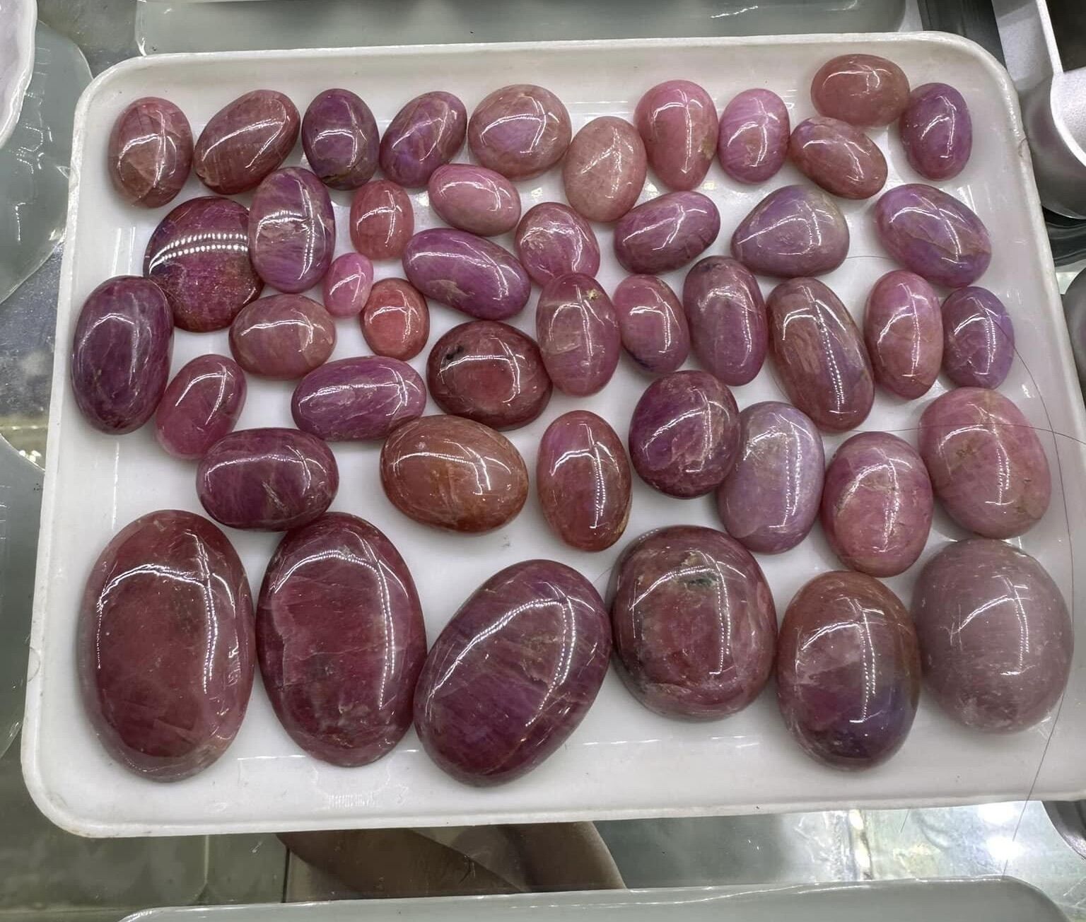 Mặt đá Ruby Lapis thiên thanh Saphire làm nhẫn