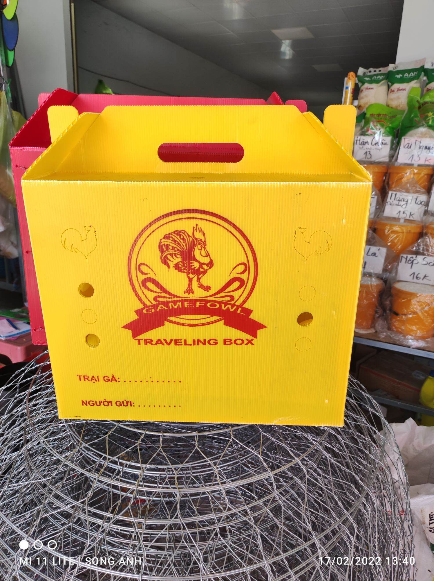 Thùng nhựa cho gà ngủ có thảm