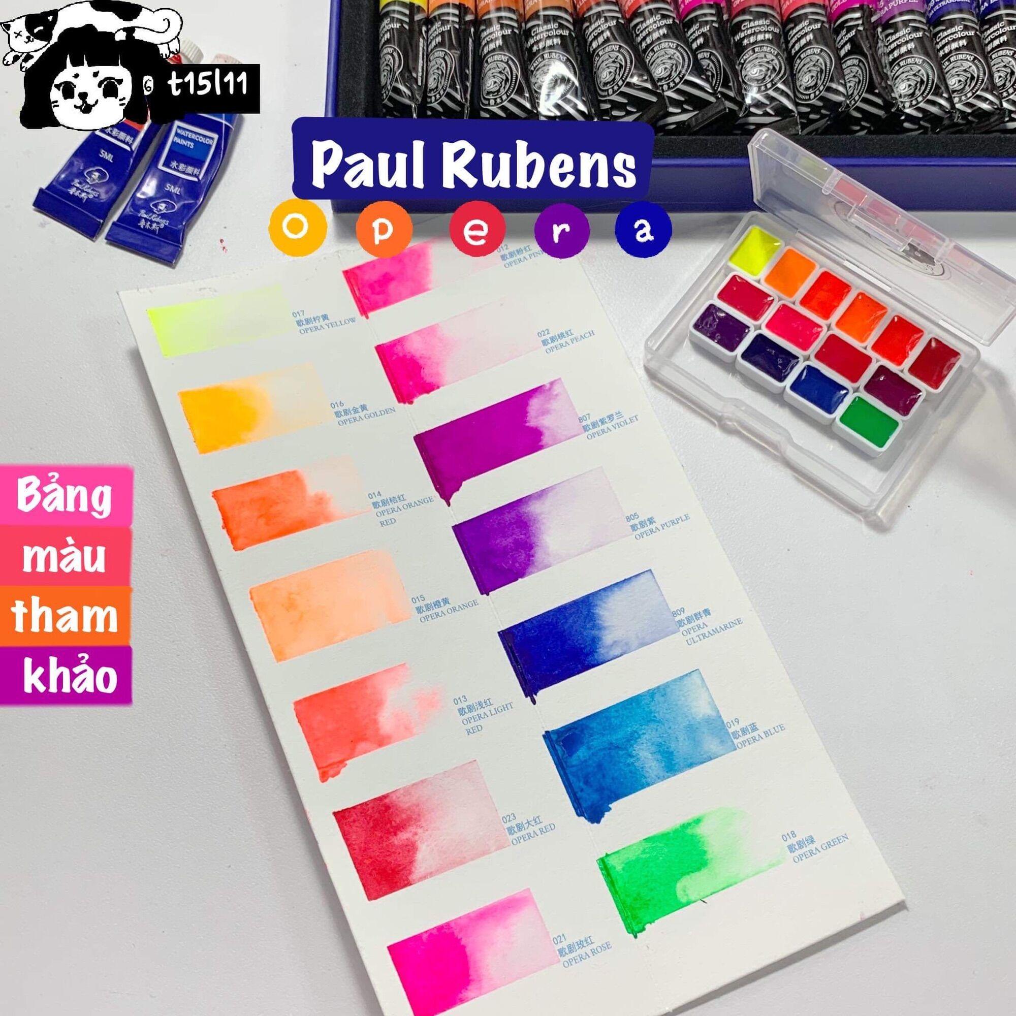 [t15l11] Paul Rubens Opera Pocket 14 màu 0.6ml tone Neon