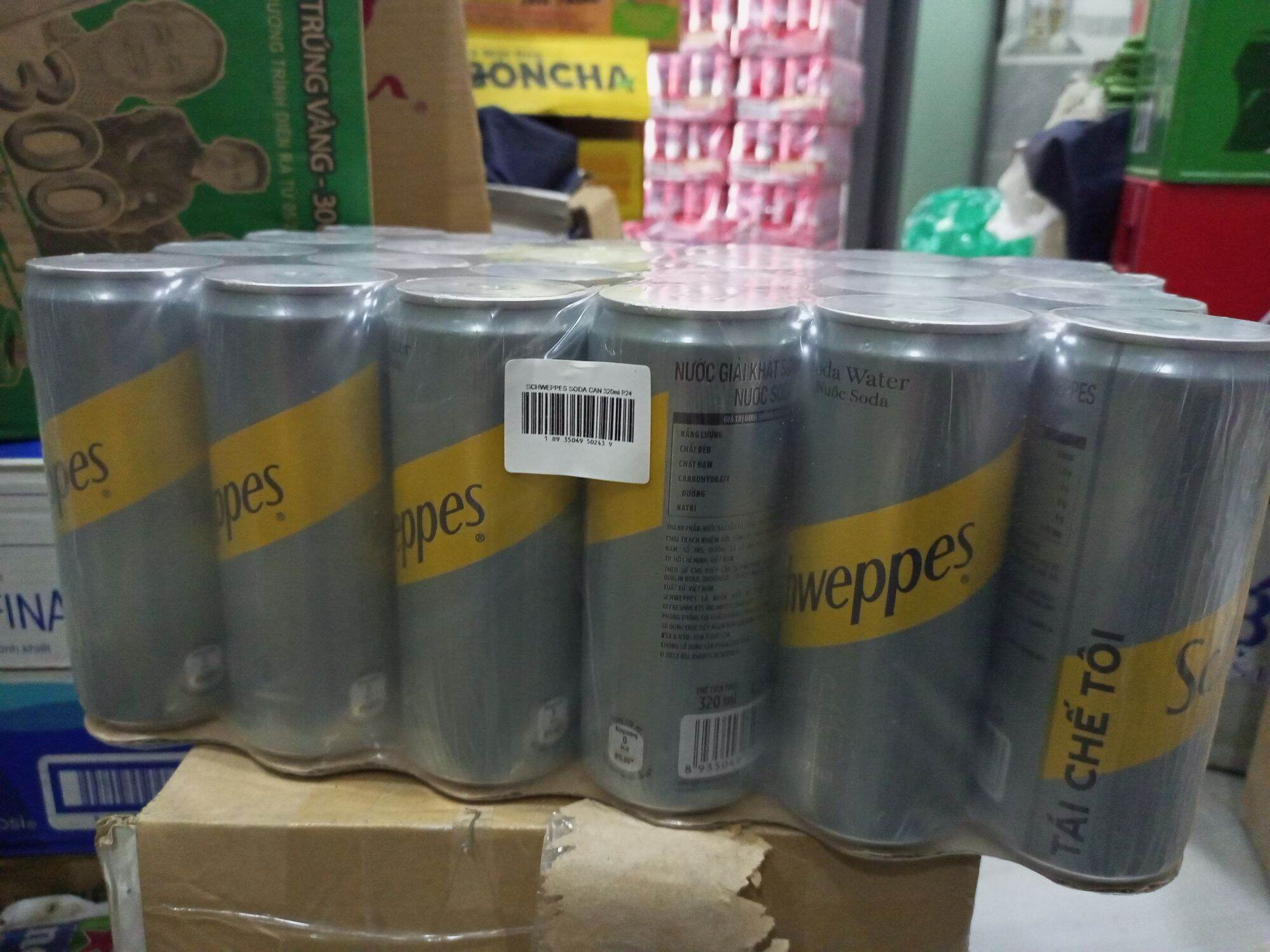 THÙNG 24 LON SODA SCHWEPPES 330ML
