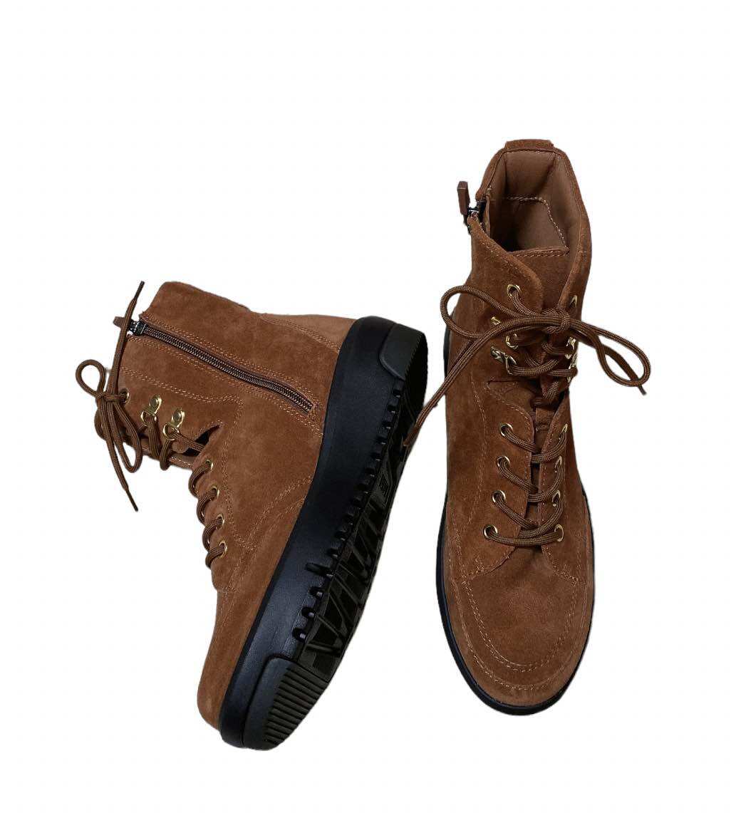 Boots cột dây hiệu Fitfit chuẩn xuất, da lộn