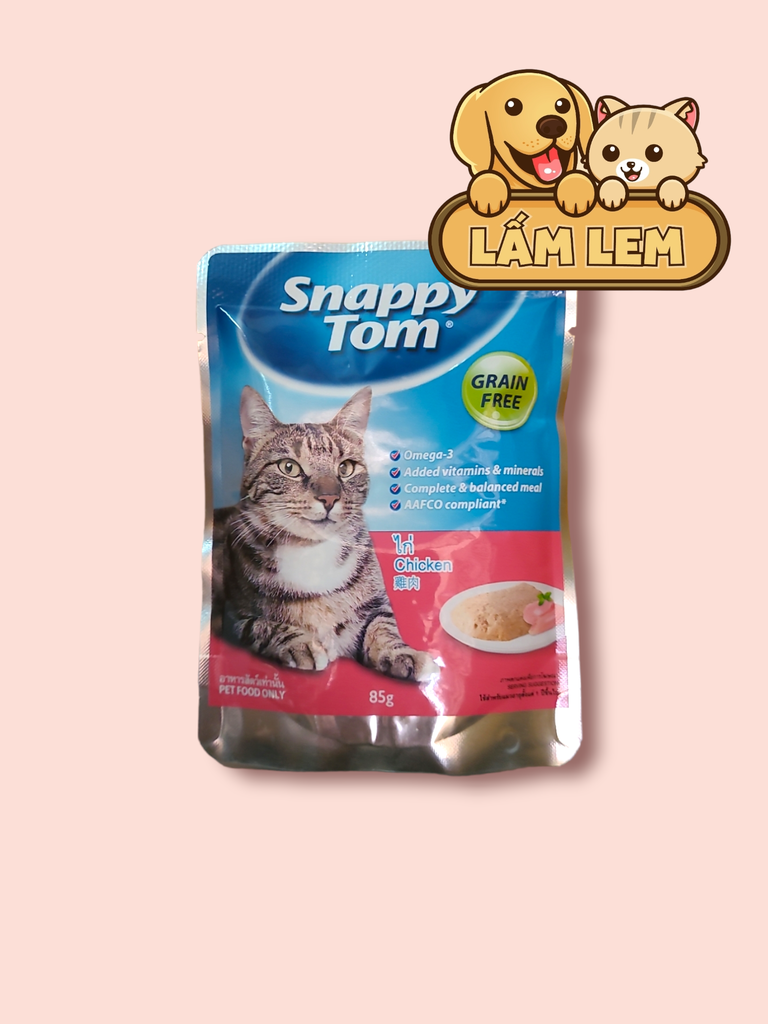 Pate Cho Mèo SNAPPY TOM gói 85gr