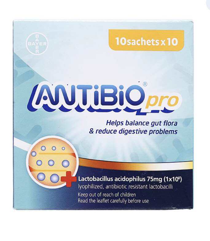 Men vi sinh Antibio Pro bổ sung lợi khuẩn hộp 100 gói x 1g