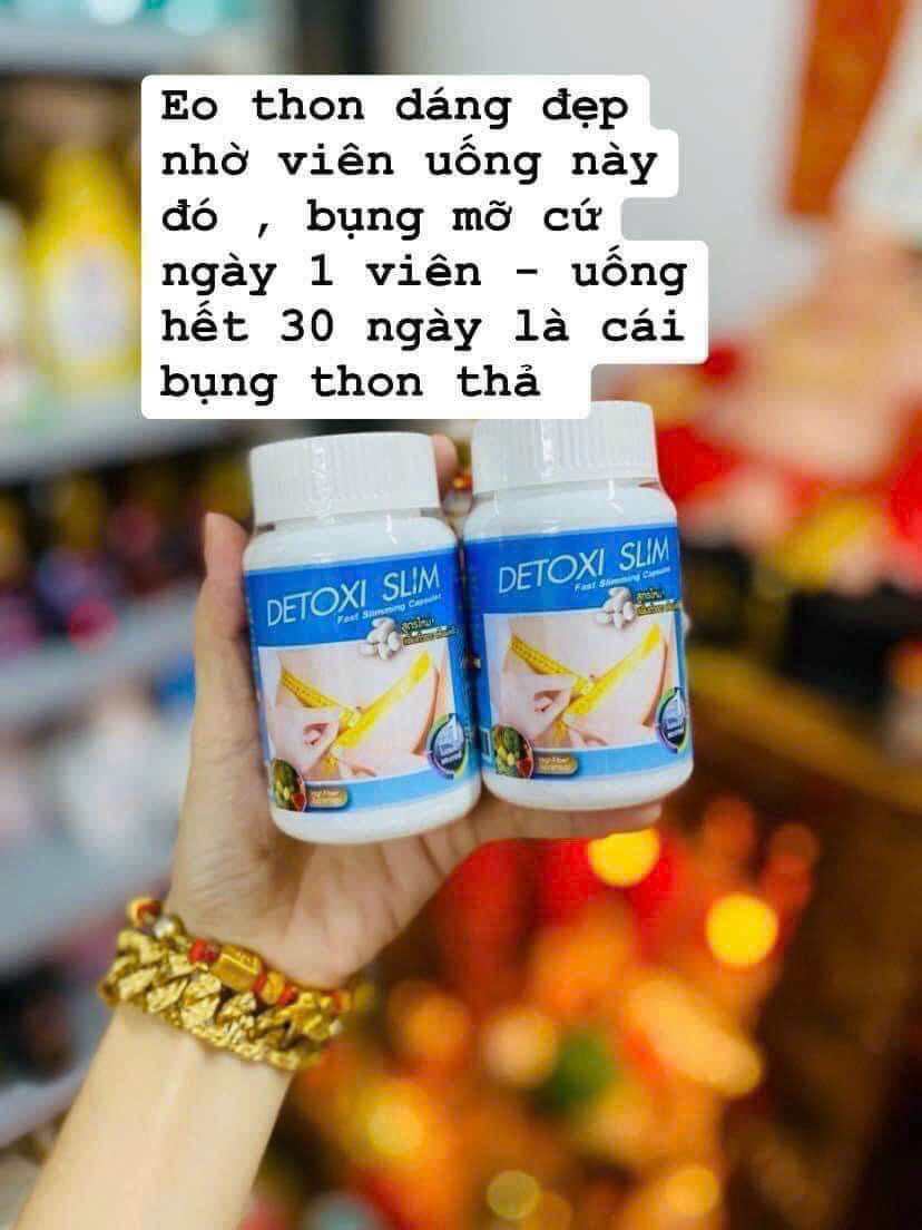 *Chính Hãng Thái lan* Viên Giảm cân thải mỡ Detoxi Slim Hộp 30 Viên
