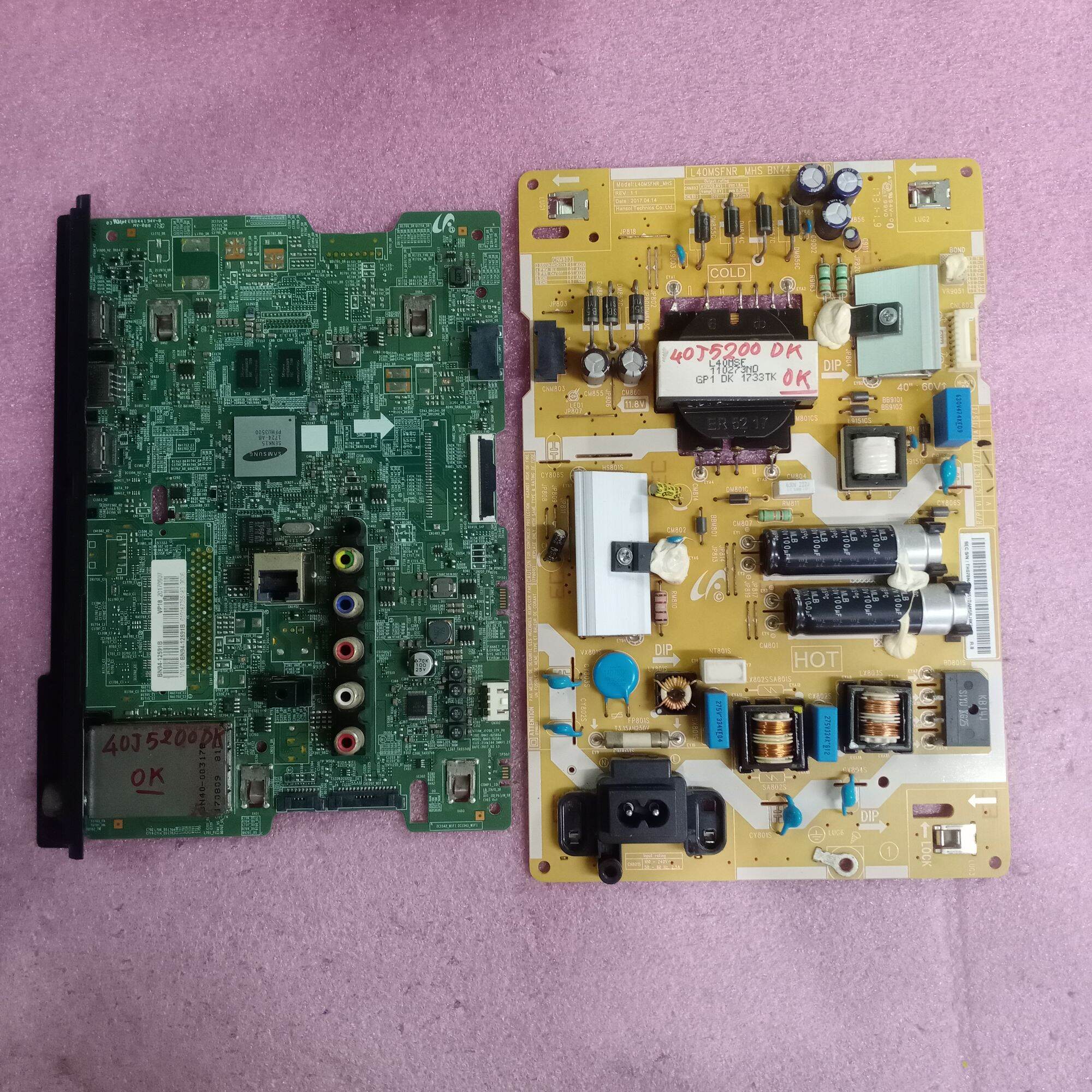 Bo mạch samsung 40j5200dk,40j5250dk,bo xử lý, khiển, nguồn,bo mắt, wifi