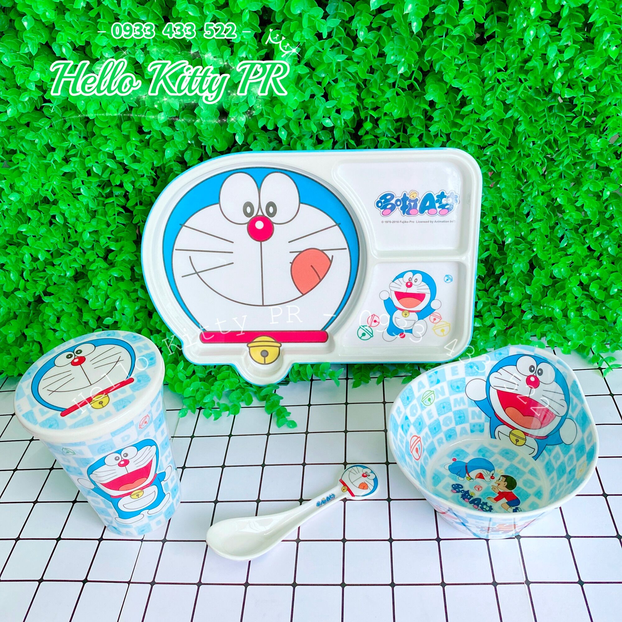 Tô chén khay dĩa muỗng Doremon Doraemon
