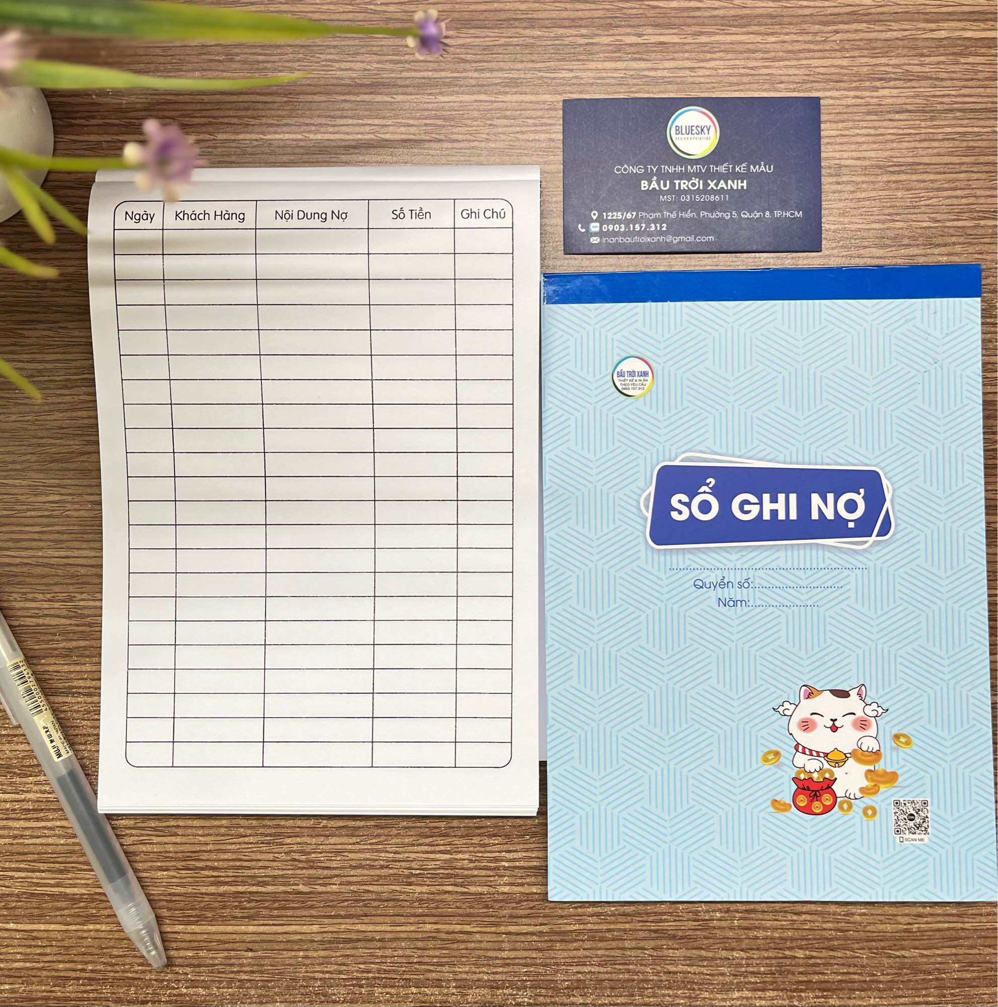 Sổ ghi nợ khổ A5 / 70 tờ giấy dày