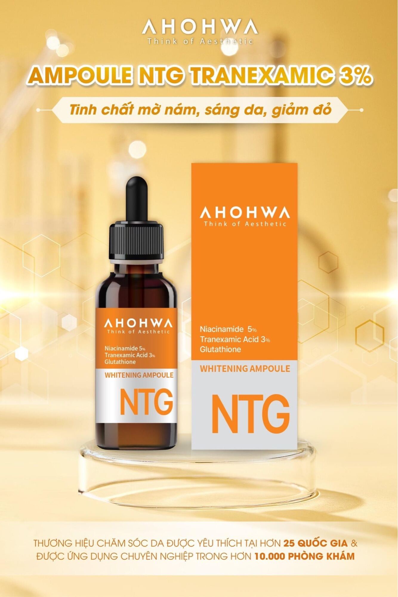 🎗️[AHOHWA] Whitening Ampoule TNG: Tinh chất dưỡng trắng chuyên nghiệp và chống oxy hoá.