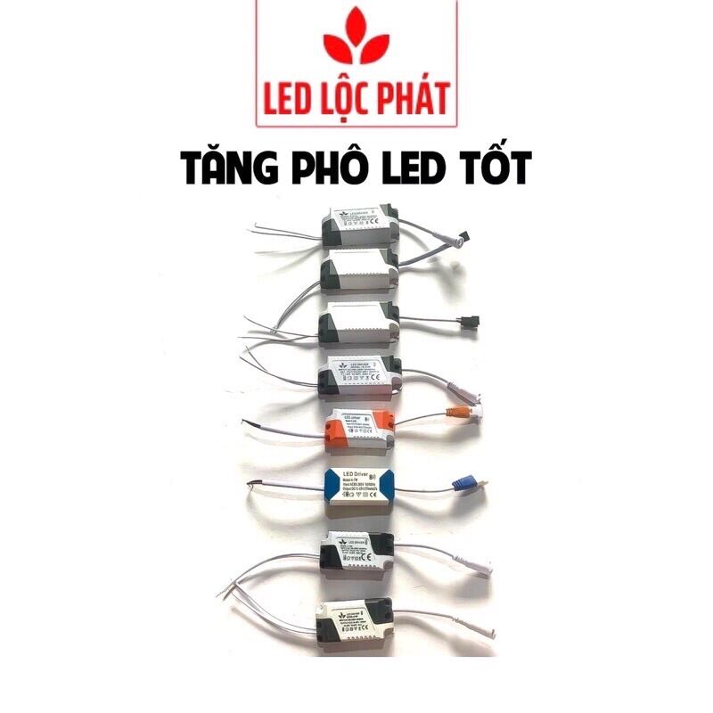 Chấn lưu driver đèn led âm trần ốp trần 4w 6w 9w 12w 18w, Tăng phô nguồn đèn led 3 màu 3 chế độ 9w 1