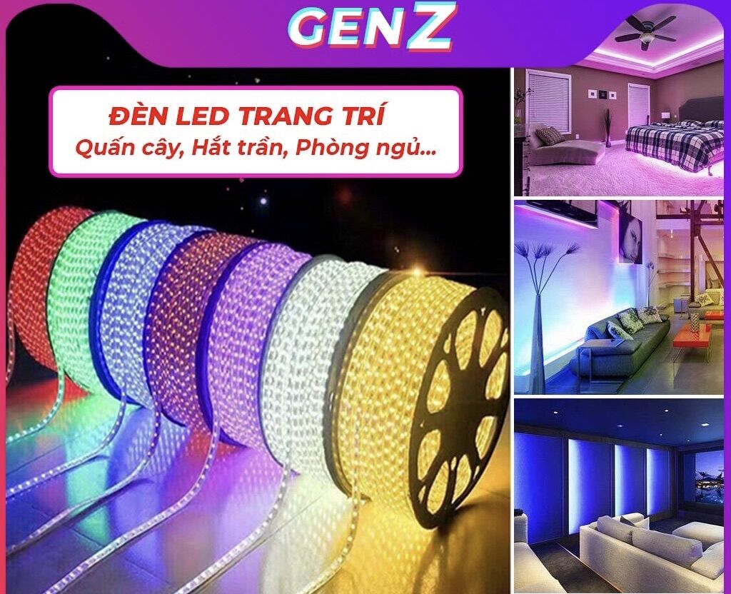 34m dây led đôi 2835 siêu sáng - kèm 3 nguồn