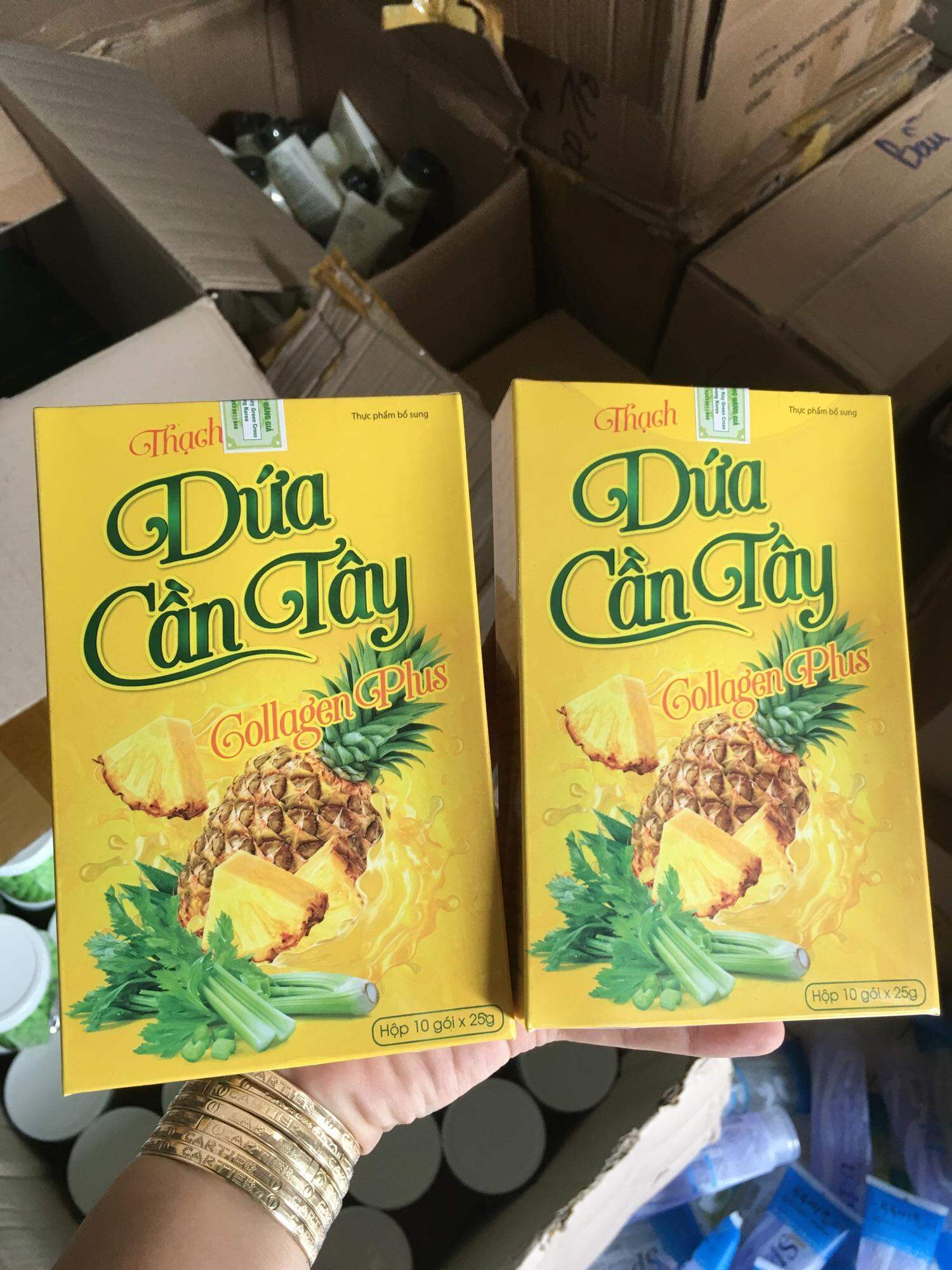 Hộp 10 gói Thạch Dứa Cần Tây