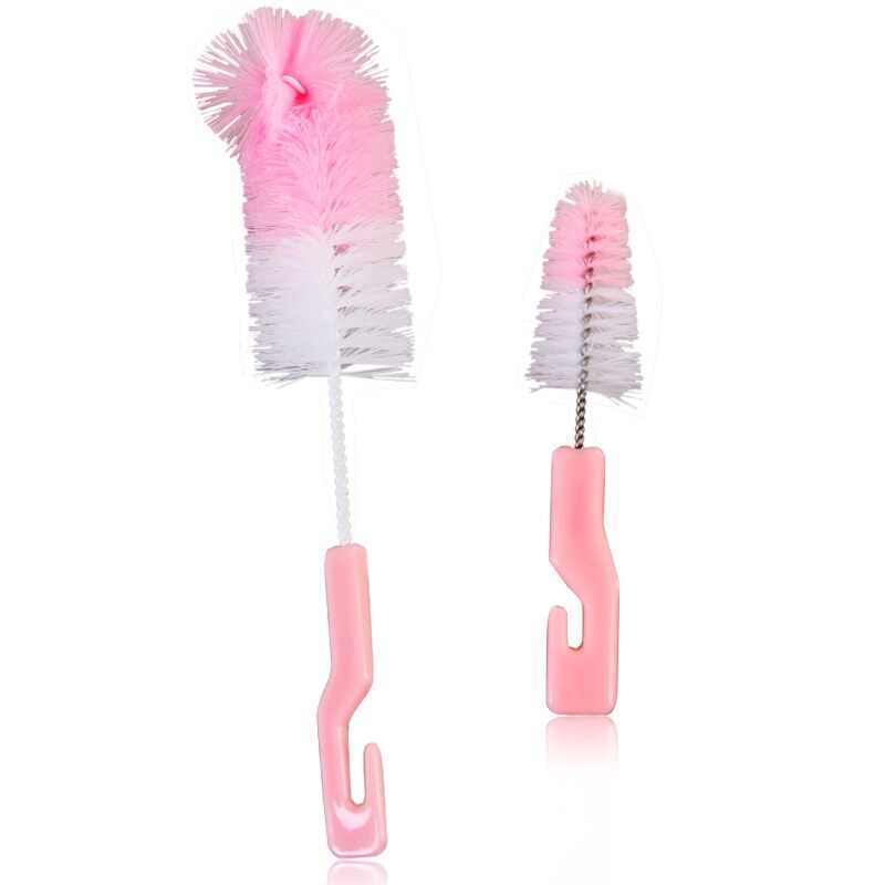 Bộ 2 cọ rửa bình sữa dụng cụ cọ cốc sợi cước siêu sạch ( cọ 2 chi tiết )