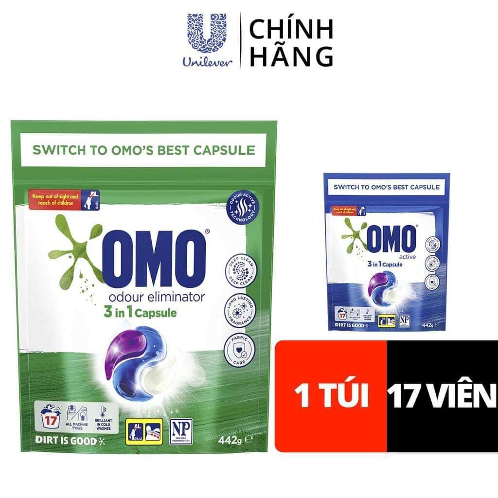 Viên Giặt quần áo Omo 17 viên/ túi