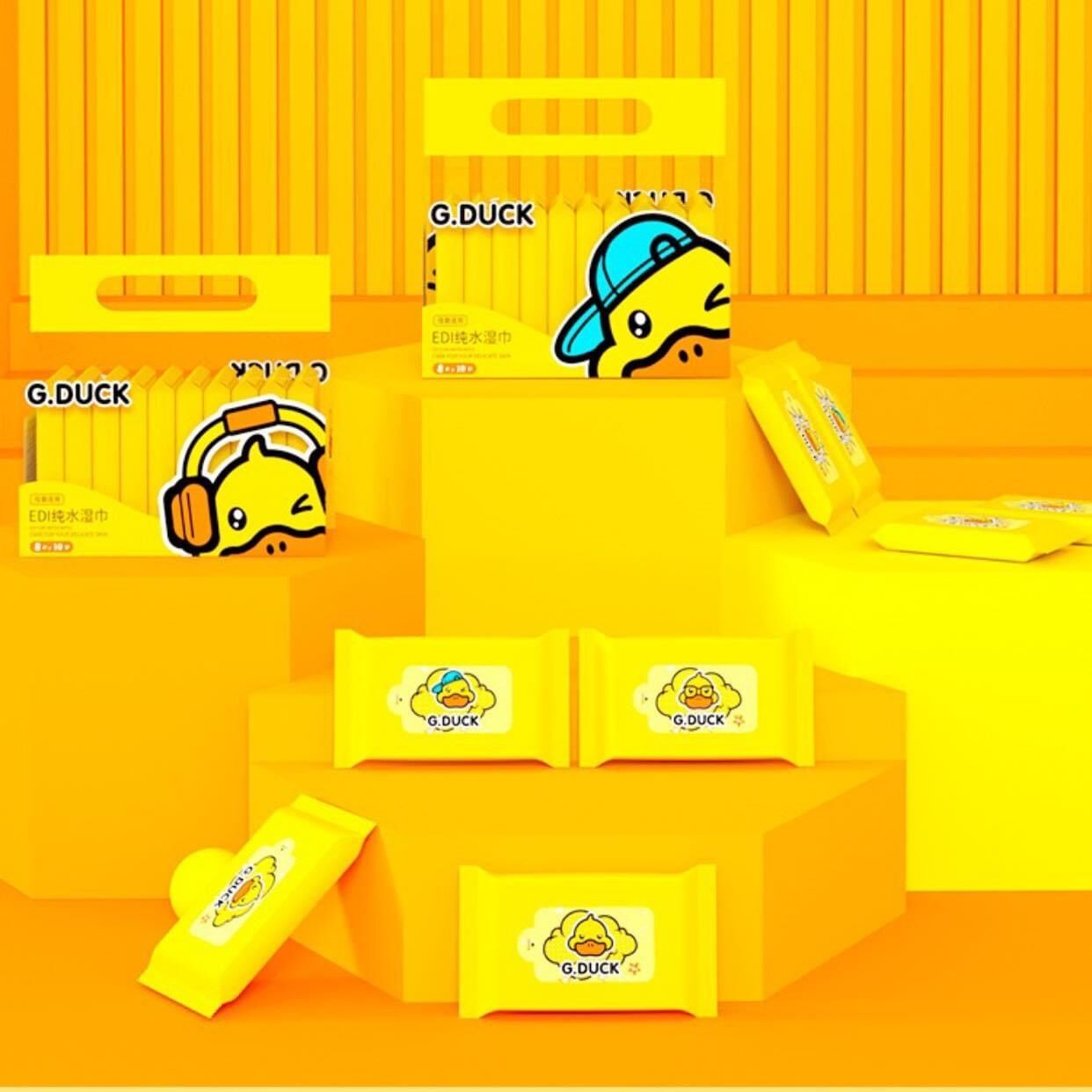 Khăn ướt mini 1 túi 10bịch con vịt