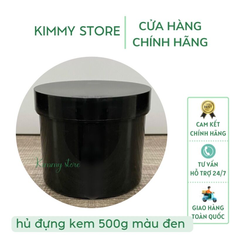 Lẻ hủ đựng kem 500g màu xanh lá trắng đen hồng