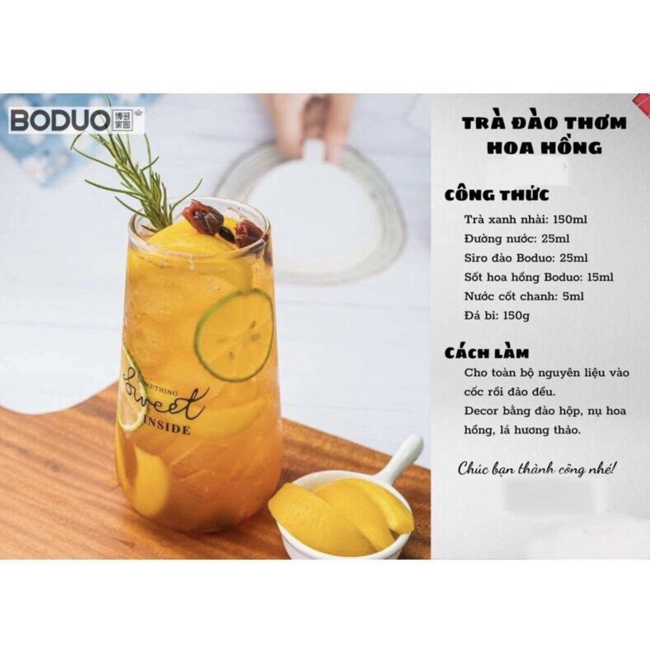 Mứt hoa hồng Boduo hộp 1kg