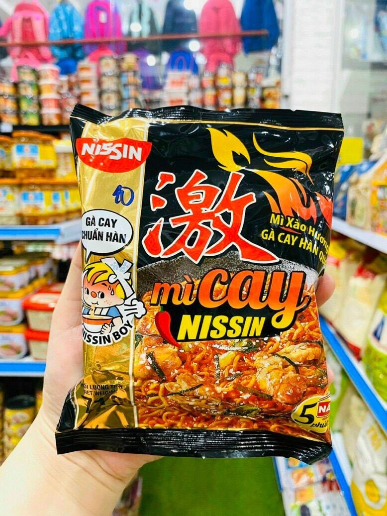 Combo 10 gói mì trộn nissin vị gà cay : gói 75 gr