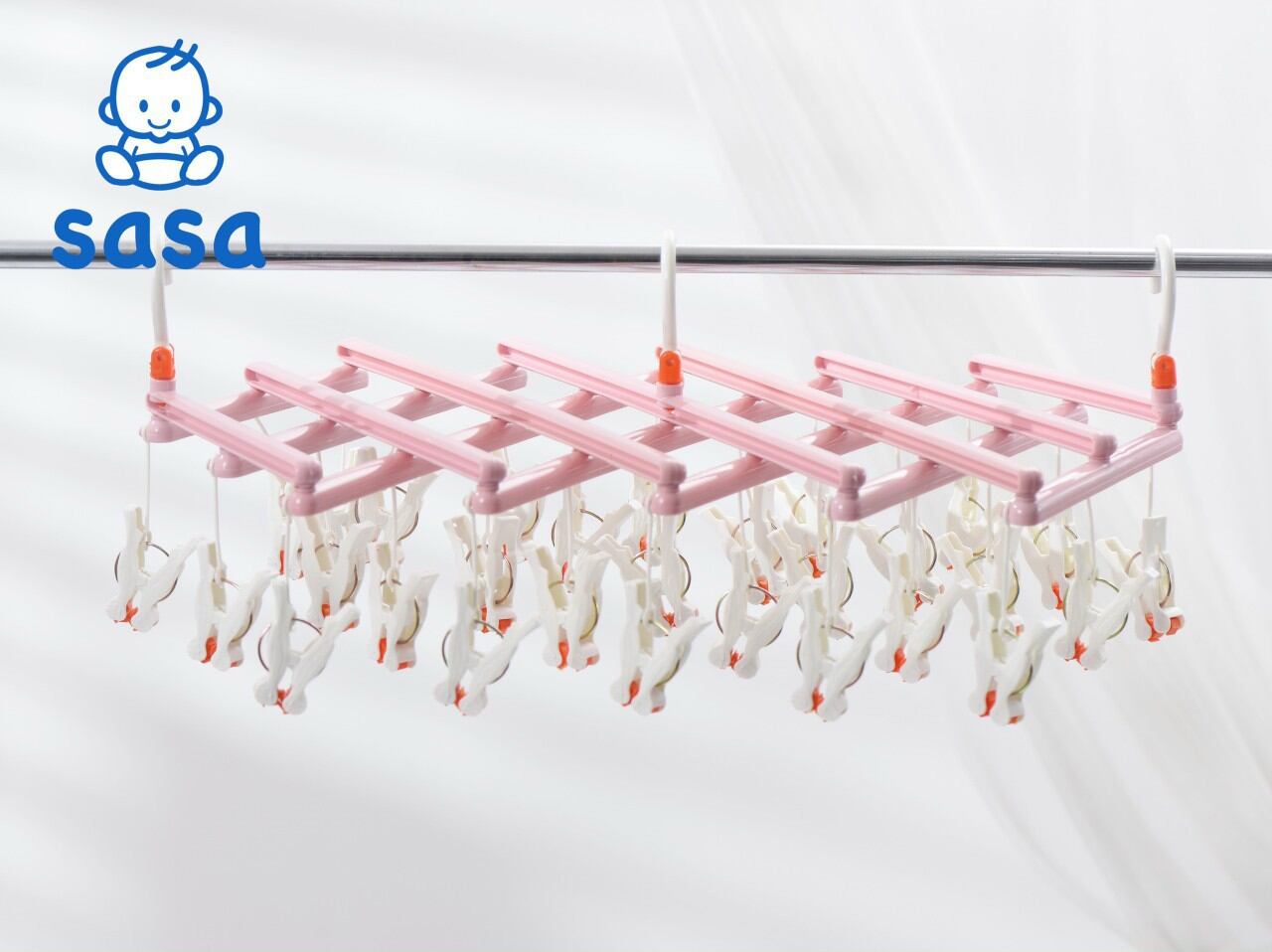 Móc Gấp Gọn Phơi Đồ Cho Em Bé - 29 Kẹp Siêu Chắc