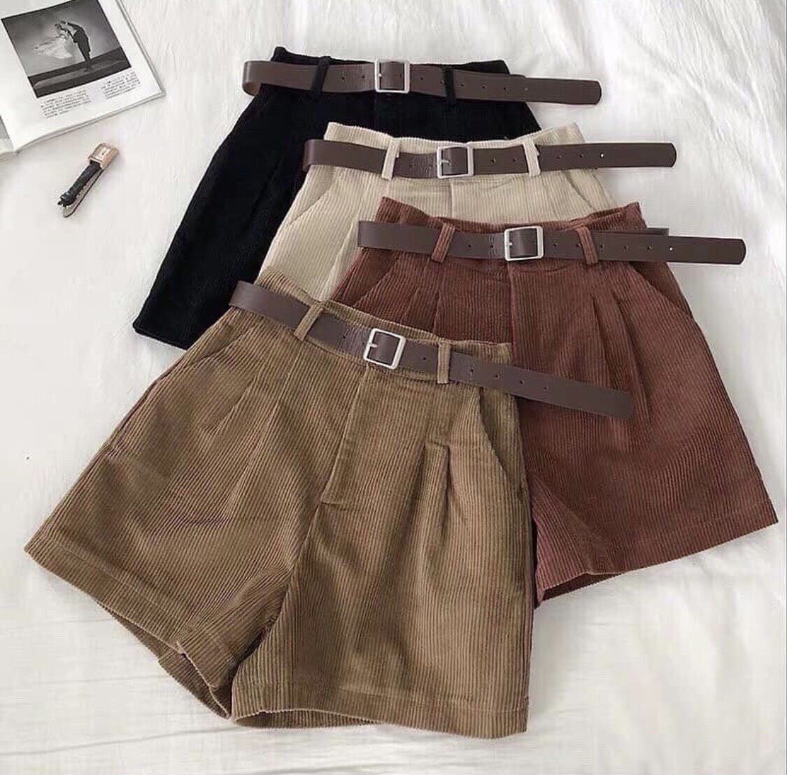 Quần short nữ- Quần short nhung tăm năng động, cá tính