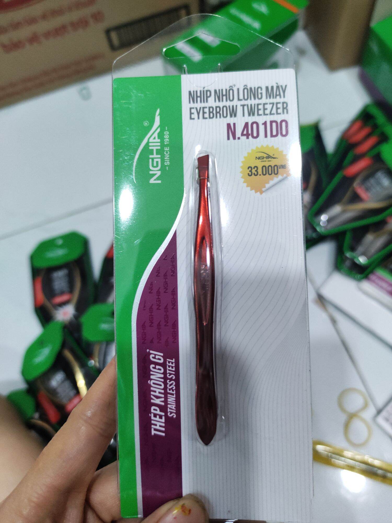 Nhíp nhổ lông mày n.401d0, nhíp nghĩa