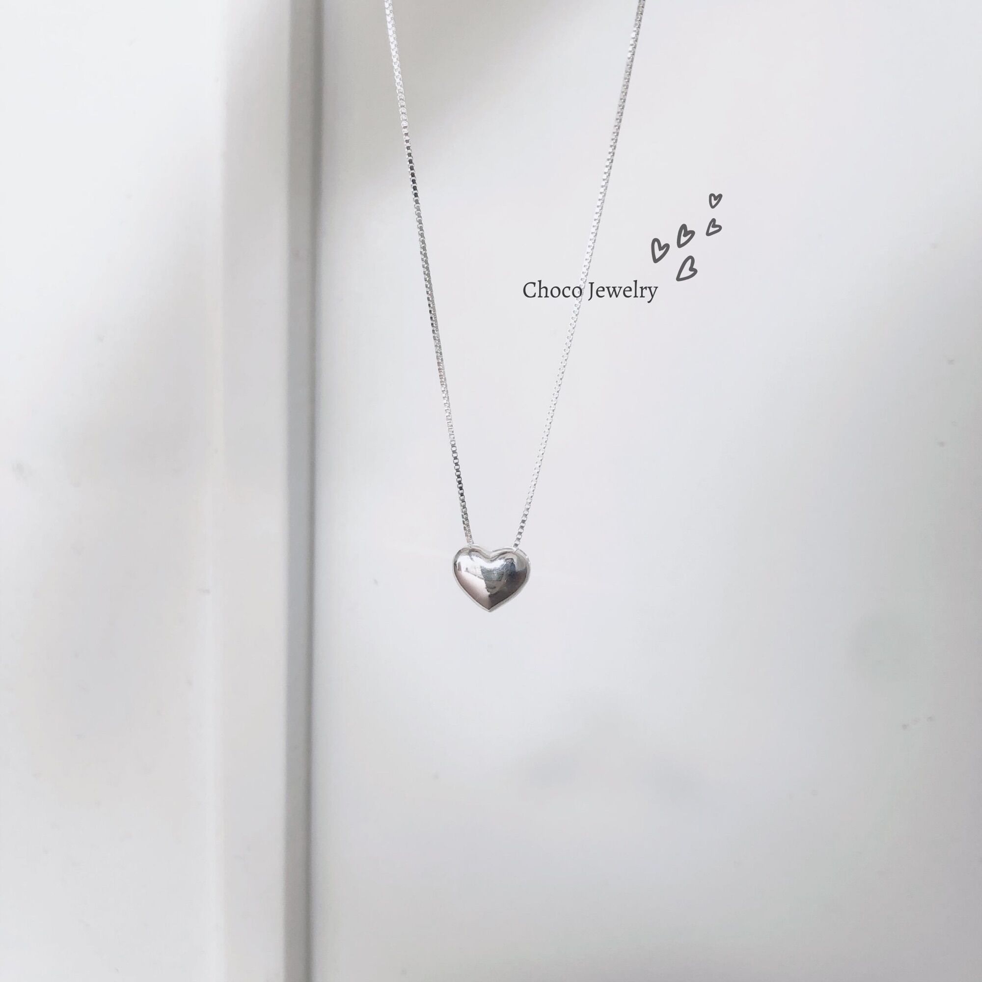 Dây Chuyền Bạc Trái Tim Trơn Choco Jewelry
