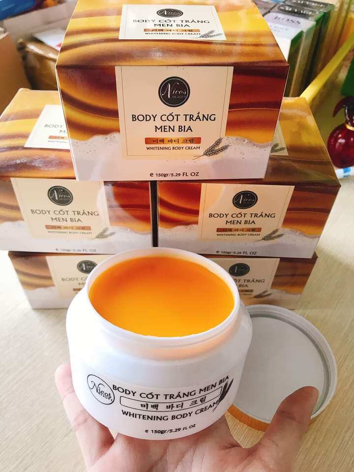 Kem body cốt trắng men bia nicos siêu trắng chính hãng