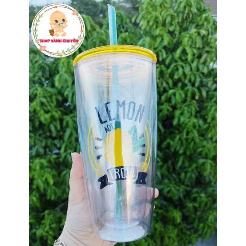 Ly Nhựa 2 Lớp Có Ống Hút Lock&Lock 750ml