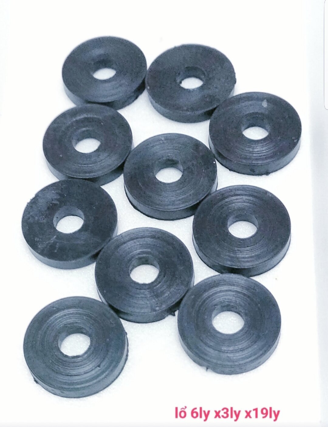 [HCM]LÔNG ĐỀN CAO SU MỀM ĐEN 6-8LY x 10CÁI...