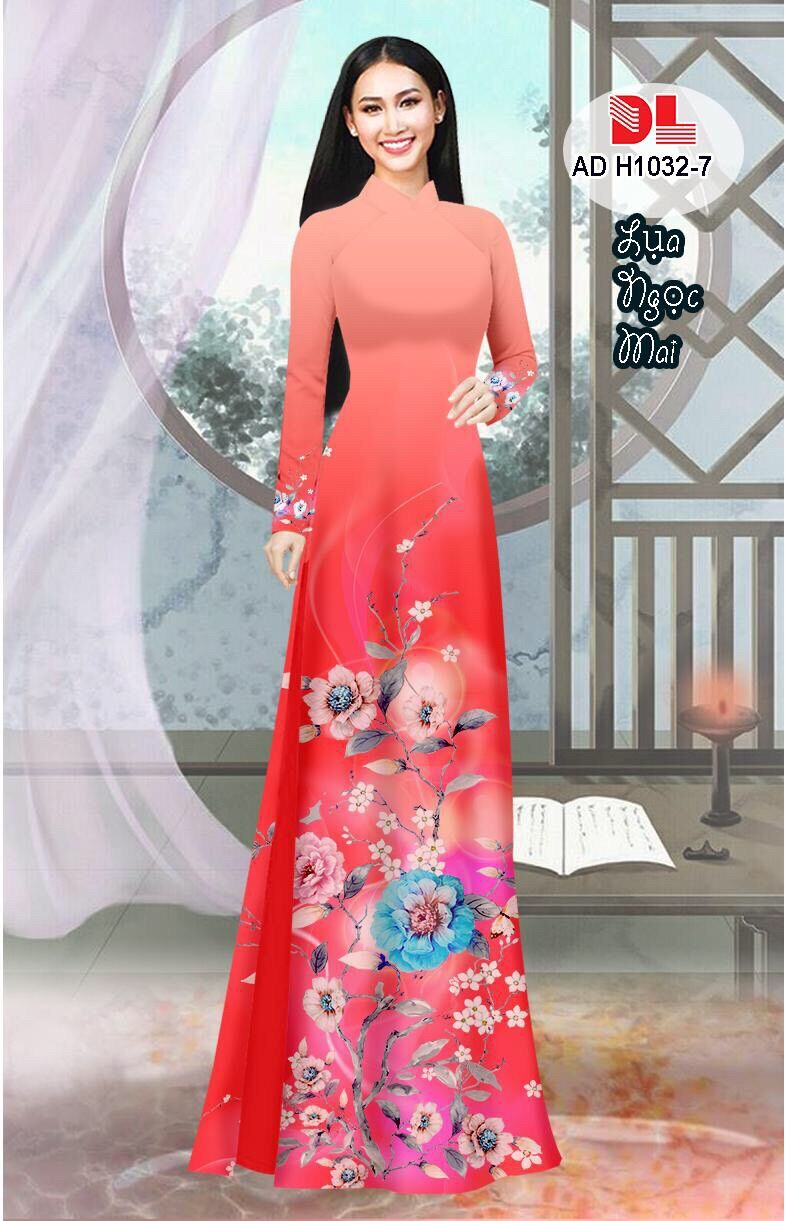 Vải áo dài in hoa 3D