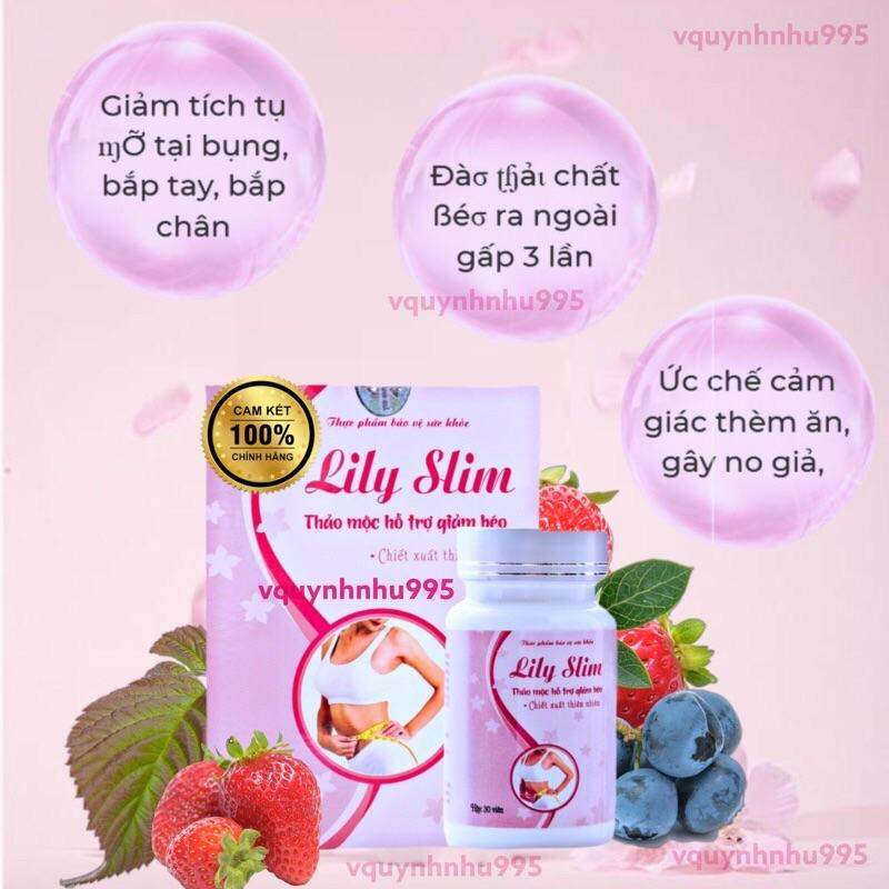 Giảm Cân LILY SLim 30viên Ltrinh Giảm Cấp Tốc