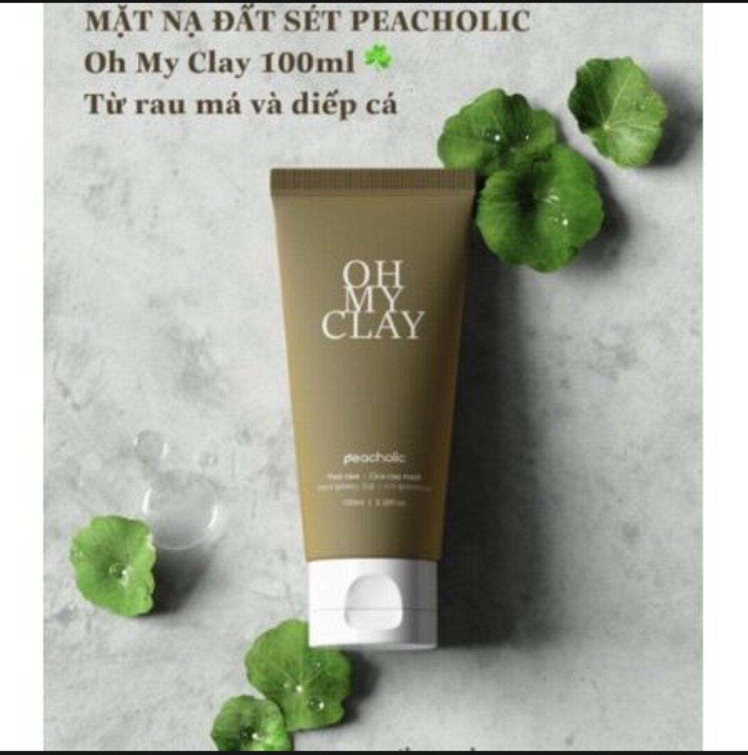 Mặt nạ đất sét peacholic từ rau má và riếp cá