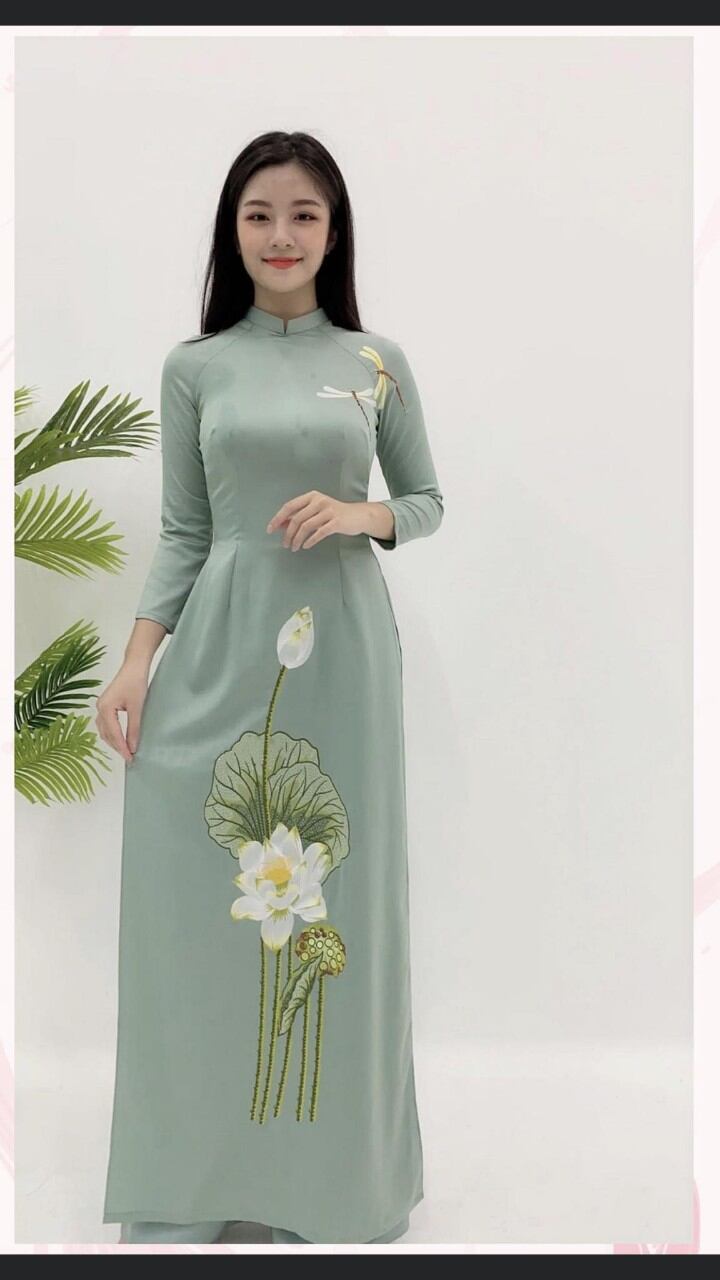 Bộ Áo dài lụa Tây thi cao cấp