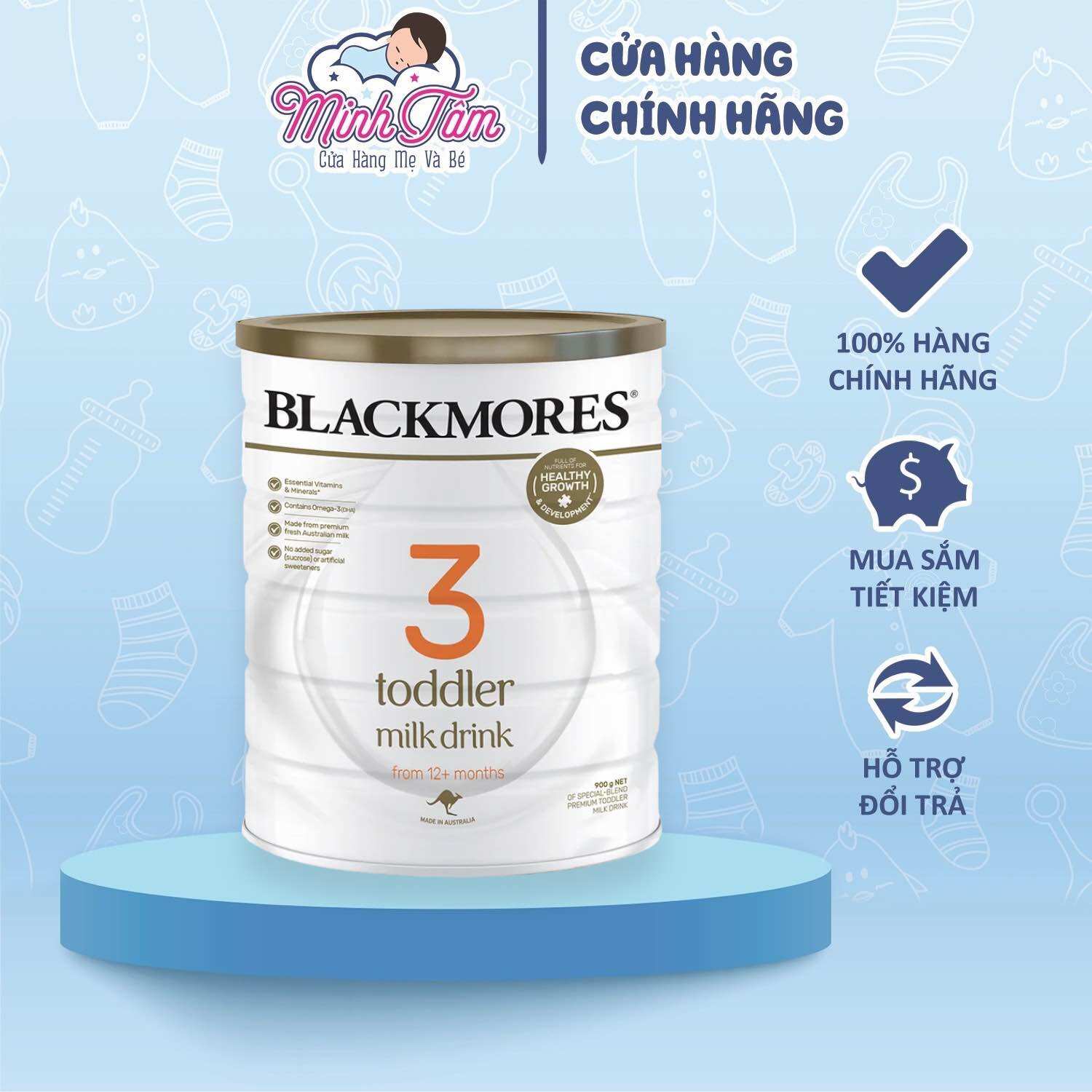 Sữa bột Blackmores số 3 (900g) có tem phụ Liên Phong