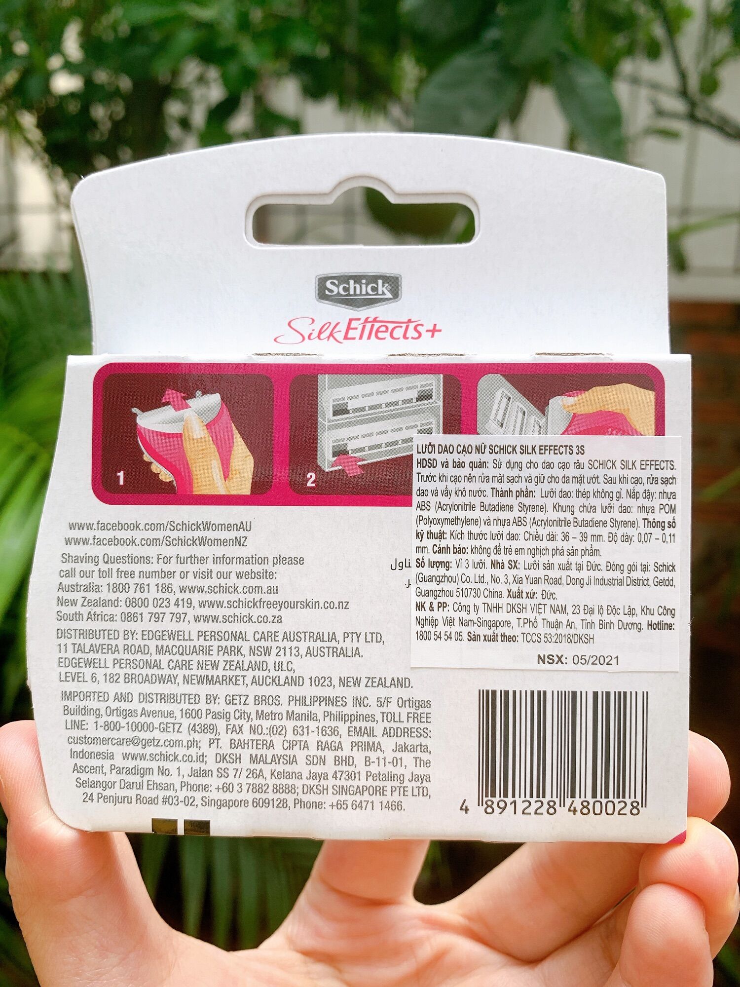 Lưỡi Dao Cạo  Dàng Cho Nữ Schick Silk Effects 3S(mua 2 tặng 1 trong cùng 1 hộp)
