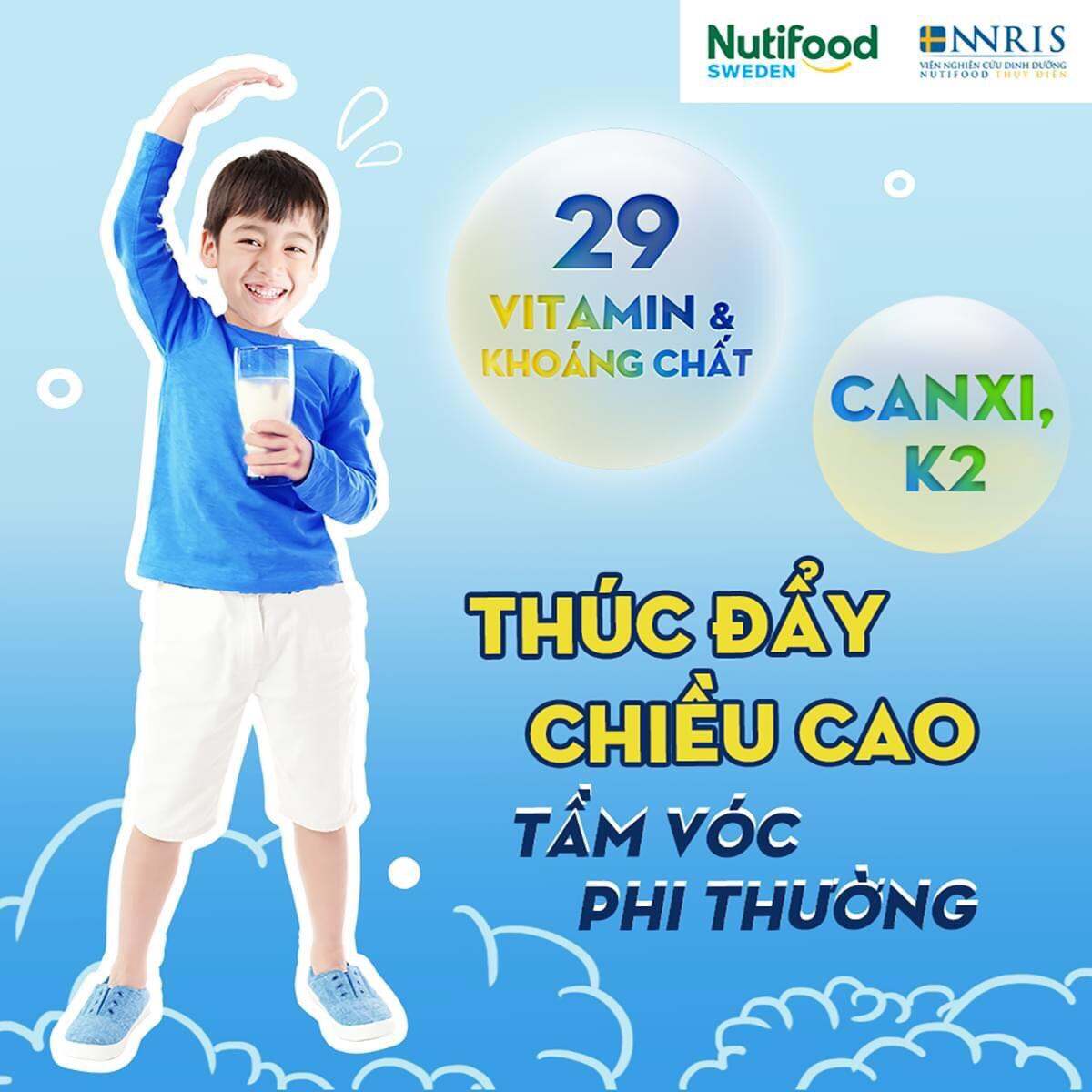 Thùng sữa bột pha sẵn Growplus trắng 180 ml nhập khẩu Thuỵ Điển