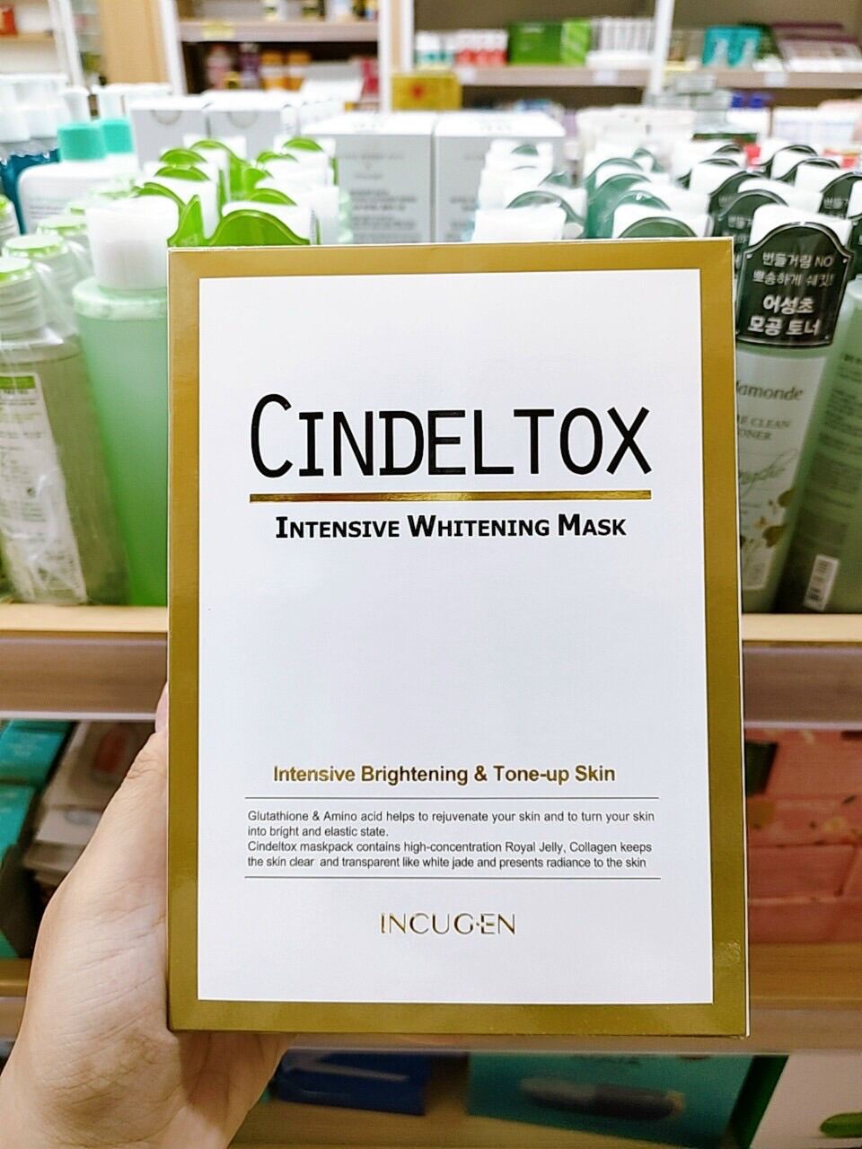 Mặt Nạ Dưỡng Trắng Chuyên Sâu Cindel Tox Whitening Mask 5 Miếng Hàn Quốc