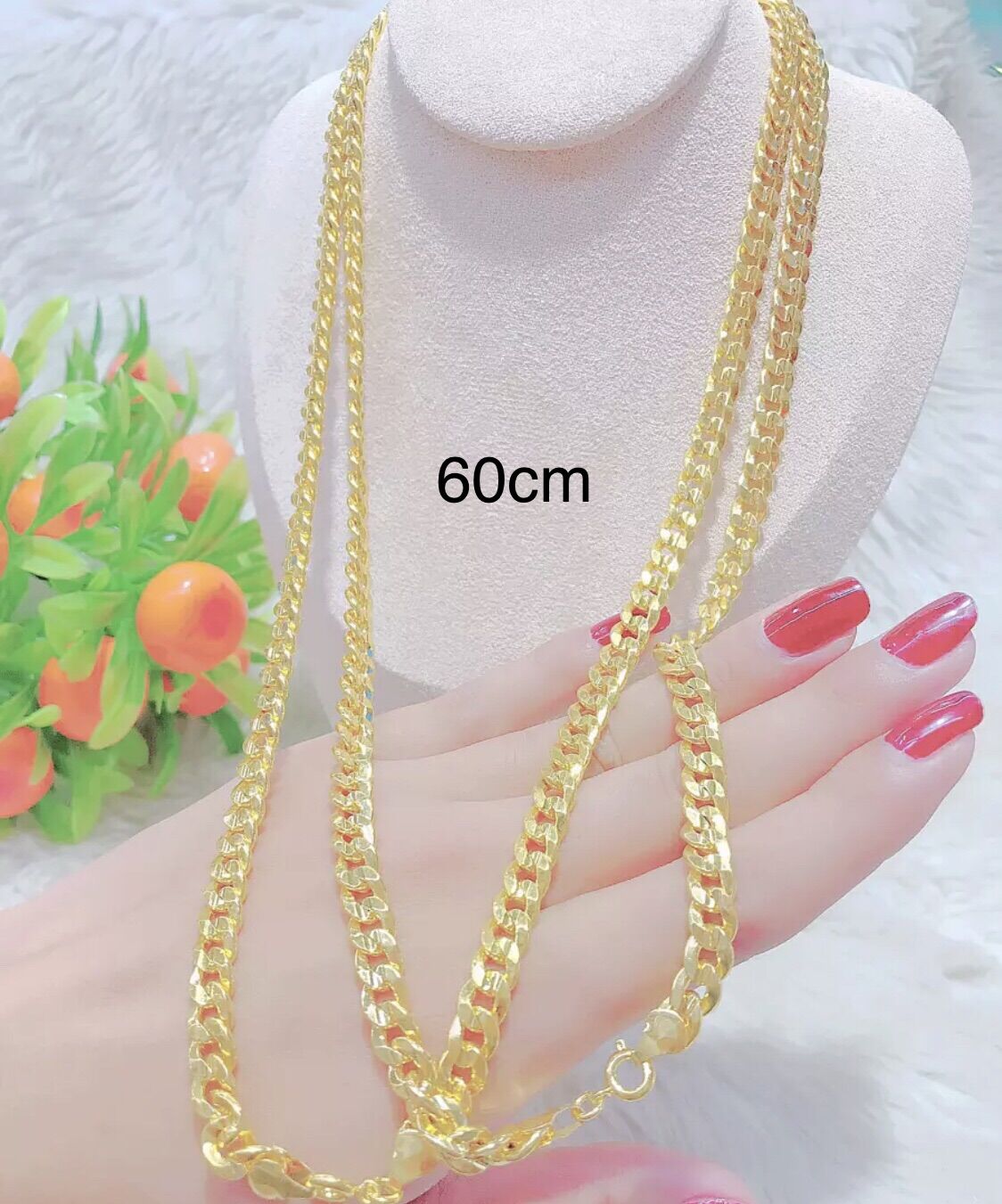 Dây chuyền nam kiểu xích mạ vàng 18k