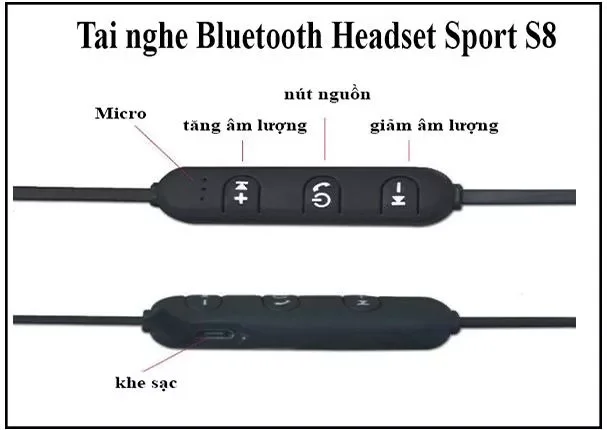 TAI NGHE BLUETOOTH THỂ THAO S8