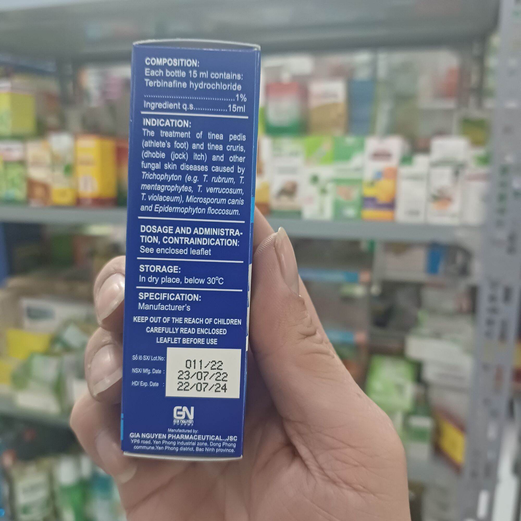 Xịt nấm ngoài da tezkin 15ml