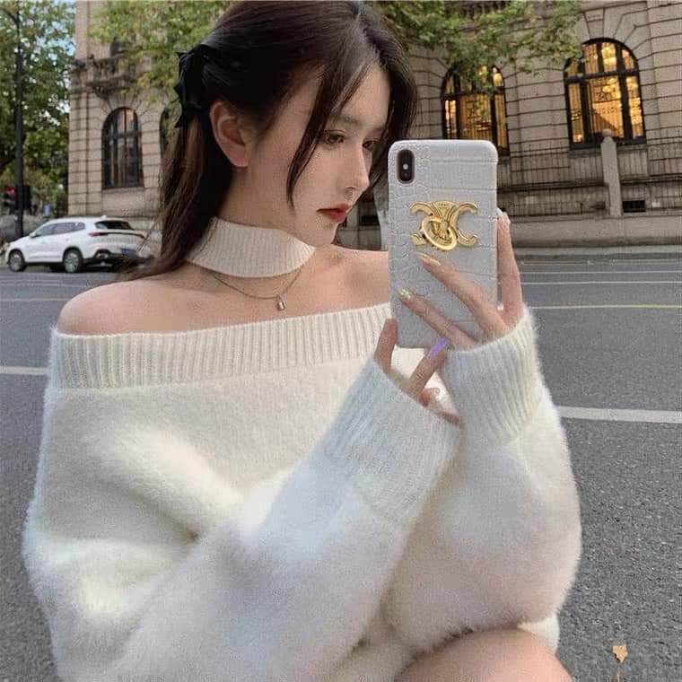 áo len trắng chất dày dặn mặc được nhiều kiểu dáng