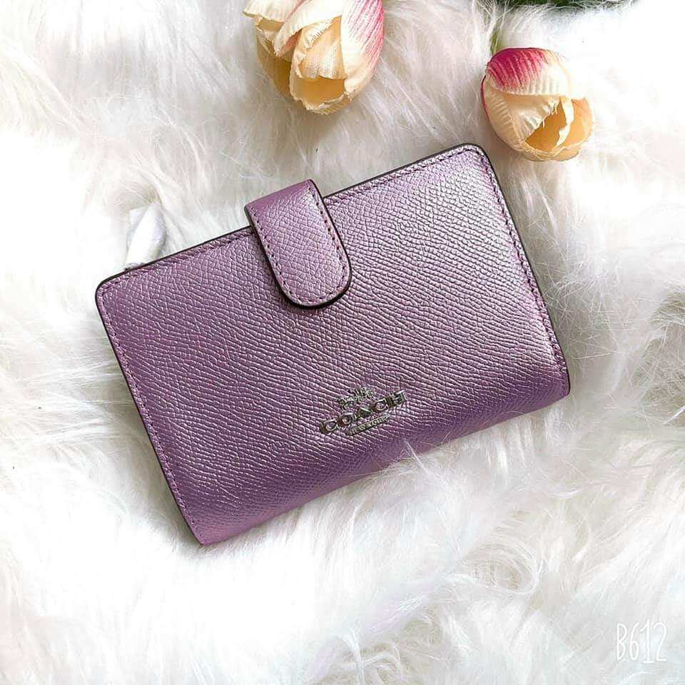 ví coach nữ da thật size trung 14cm Hàng dư xin full box