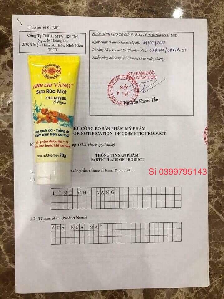 Sữa rửa mặt linh chi vàng