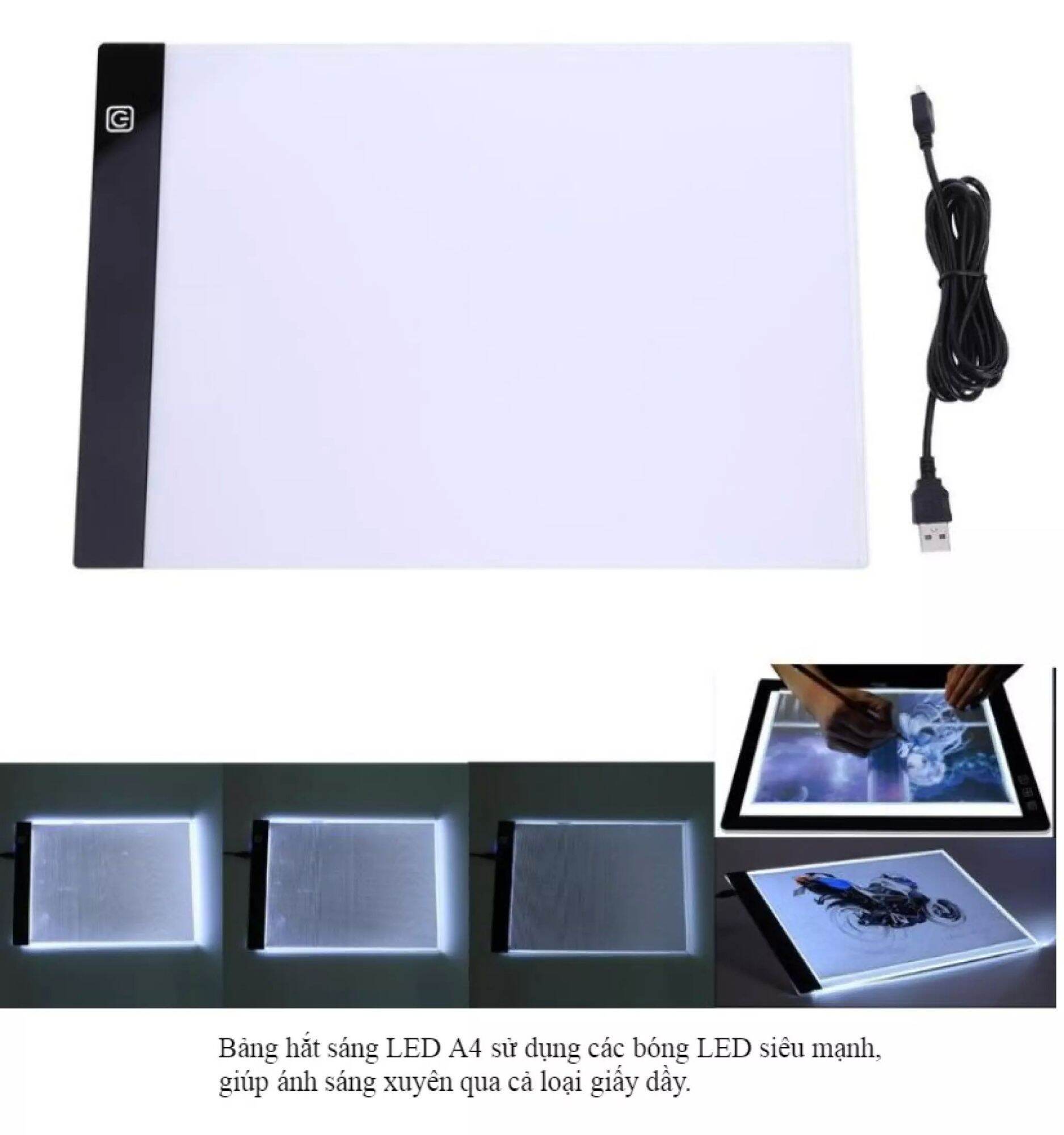 Bảng led hắt sáng 3 chế độ, 30x20cm