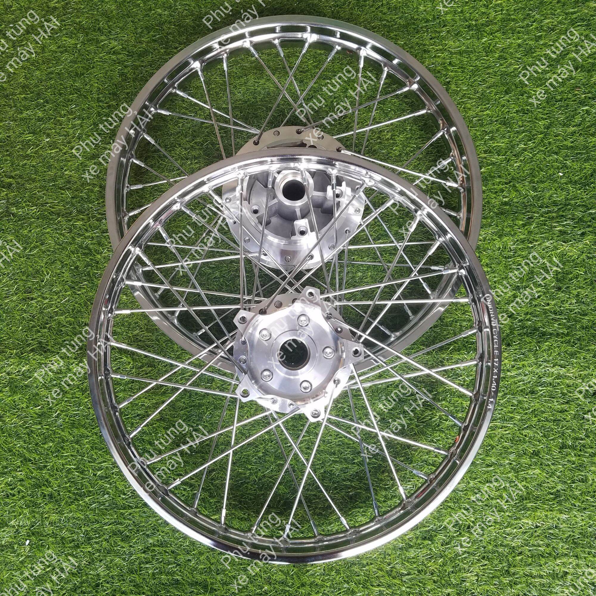 Bánh căm exciter 150 đùm sơn bạc và mạ crom căm mạ crom niềng sắt union lắp các đời exciter 150 như zin không cần chế msp *2205