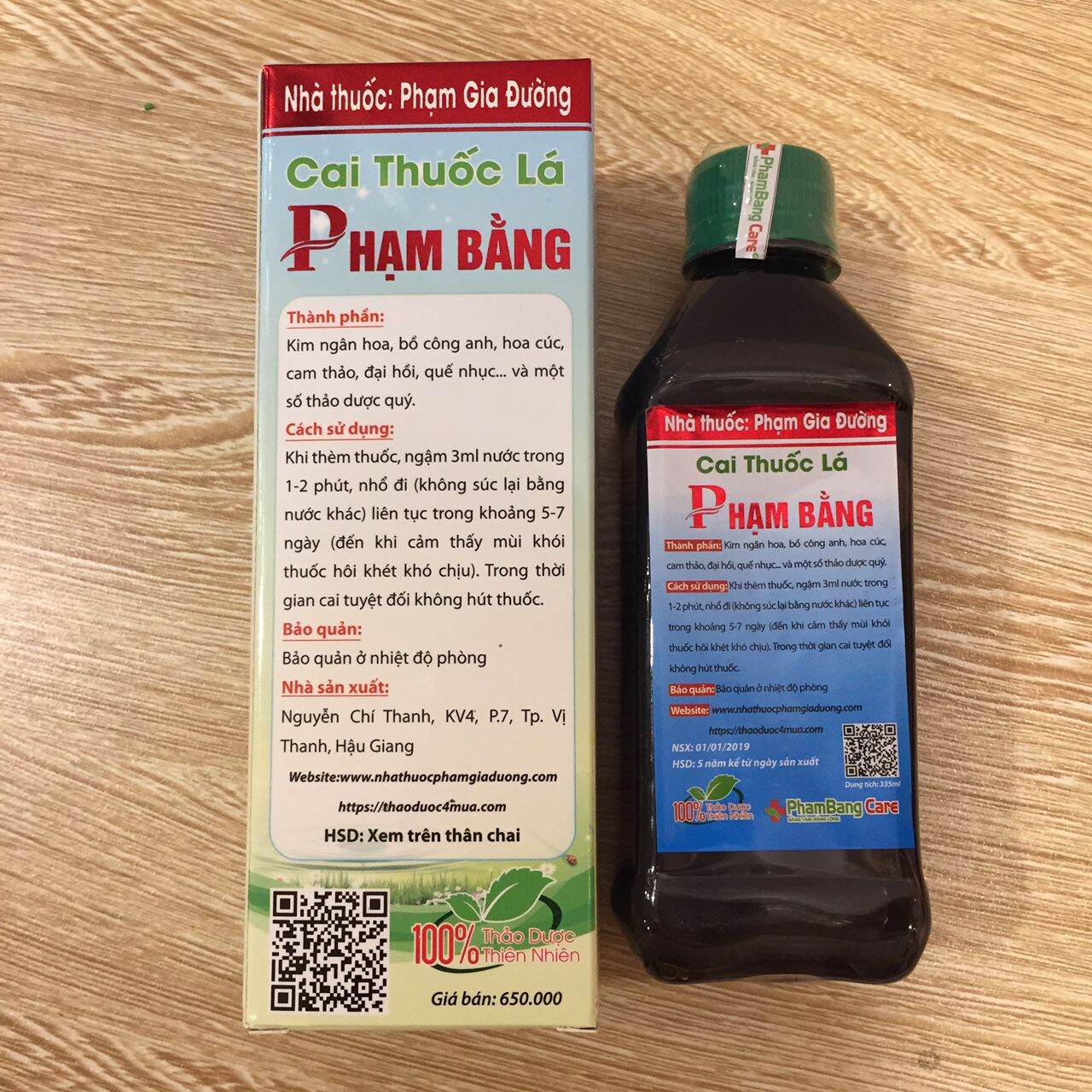 Nước Xúc Miệng Thảo Dược cai Thuoc Lá