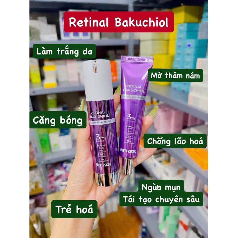 Retinal Pretty Skin kem dưỡng Pretty Skin retinal bakuchiol A-mazing night cream tái tạo trẻ hóa căn