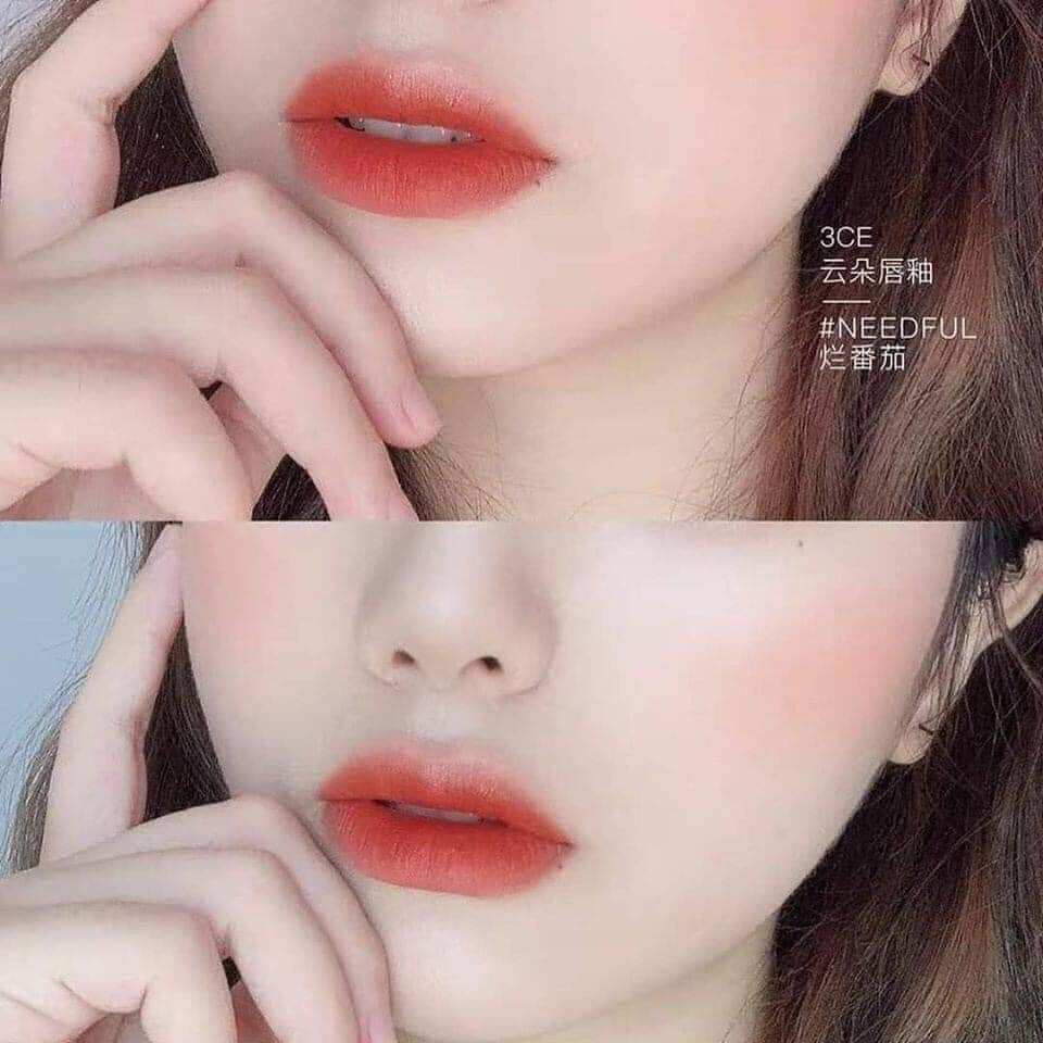 Son Kem 3ce  Needful  Cloud Lip Tint chất son siêu lì . mềm mịn không gây khô môi  Hàn Quốc
 15g