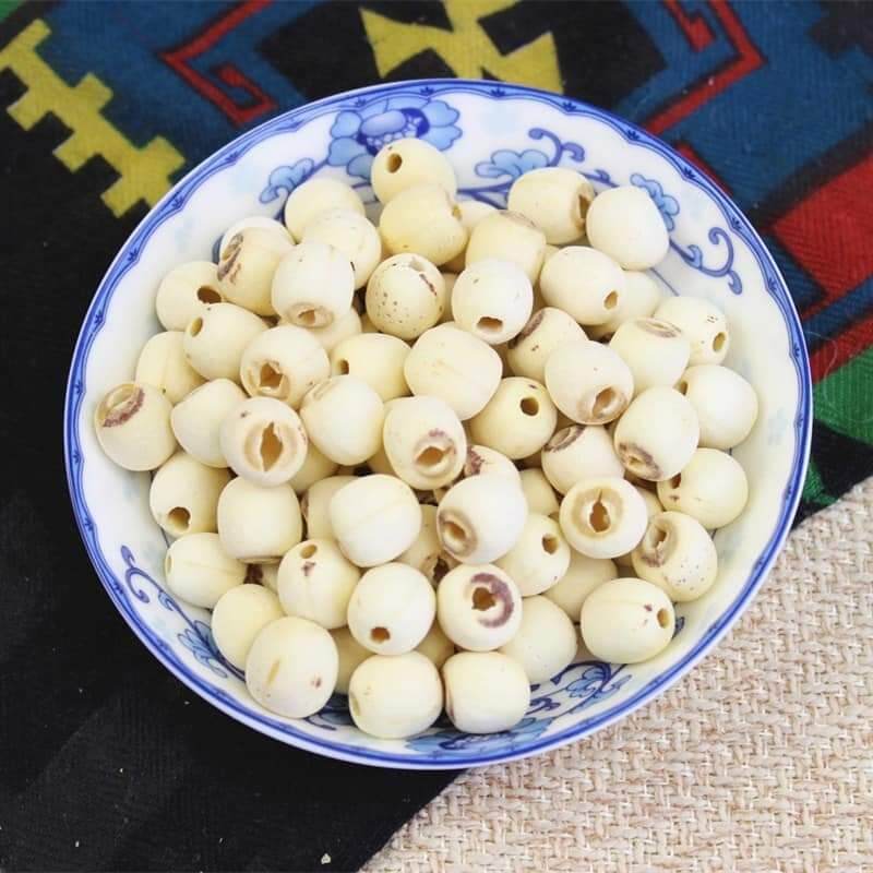Hạt sen sấy khô tỉnh Hồ Nam loại 1 , gói 500g  rất khô , mau mềm , thơm