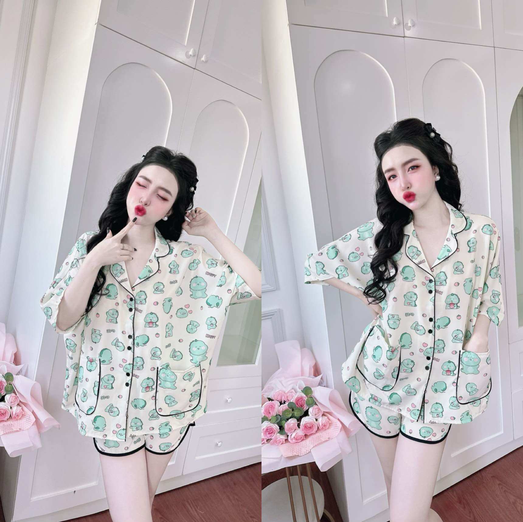 Đồ bộ Cánh dơi Bigsize 50-100kg mặc nhà cho nữ lụa đùi Y